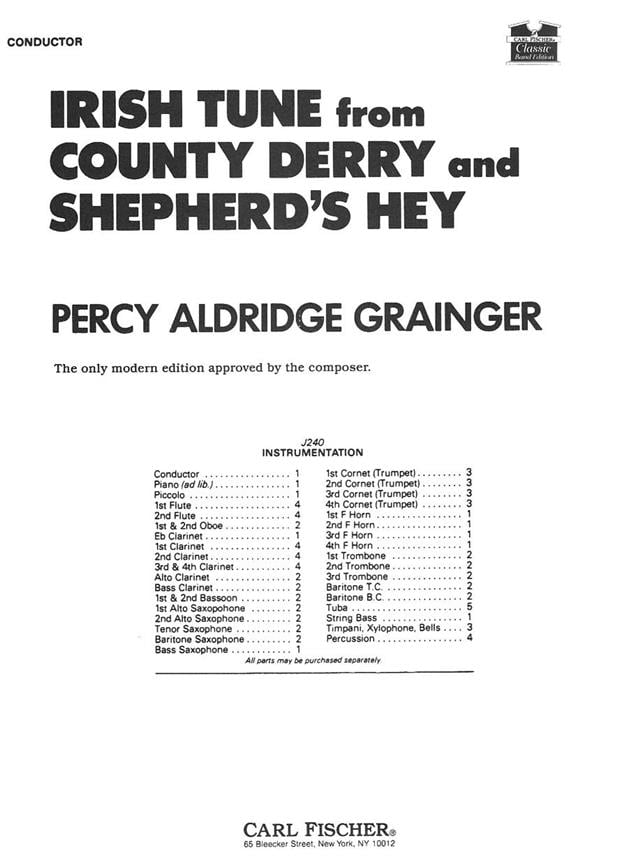 Irish Tune from County Derry And Shepherd's Hey